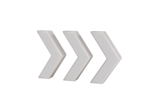 Three Right Chevron  3D Icon