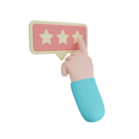 Three Star  3D Icon