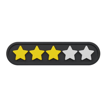 Three Star  3D Icon