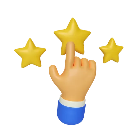 Three Star  3D Icon