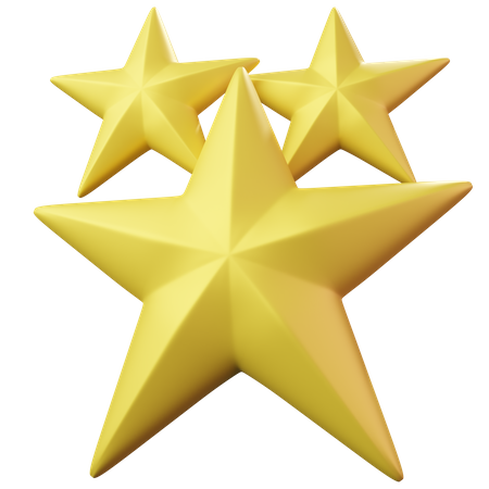 Three Star  3D Emoji