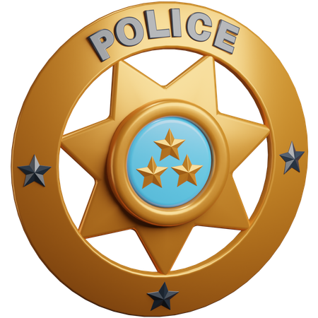 Three Star Badge  3D Icon