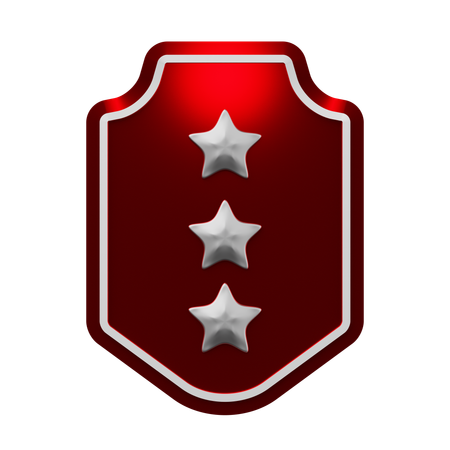 Three Star Emblem  3D Icon