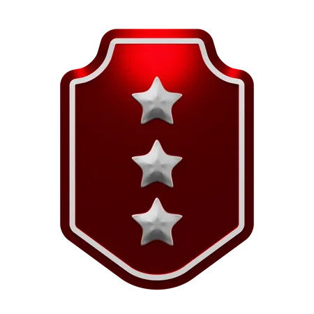 Three Star Emblem  3D Icon