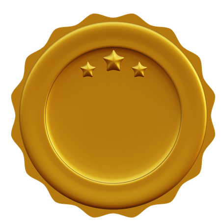 Three Star Medal  3D Illustration