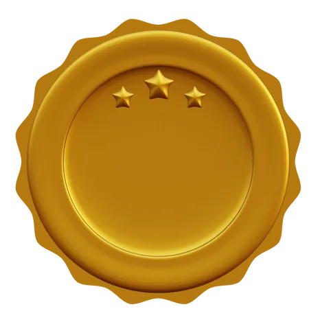 Three Star Medal  3D Illustration