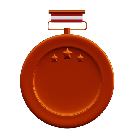 Three Star Medal  3D Illustration