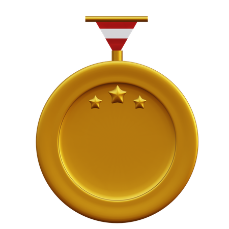 Three Star Medal  3D Illustration