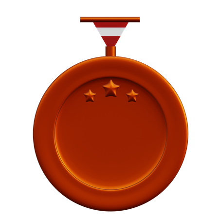 Three Star Medal  3D Illustration