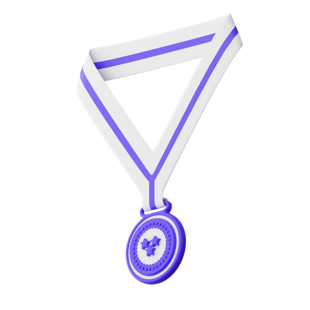 Three Star Medal 3D Illustration