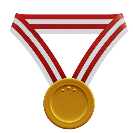 Three Star Medal  3D Illustration