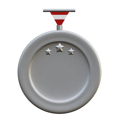 Three Star Medal  3D Illustration