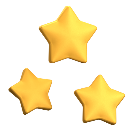 Three Star Rating  3D Illustration