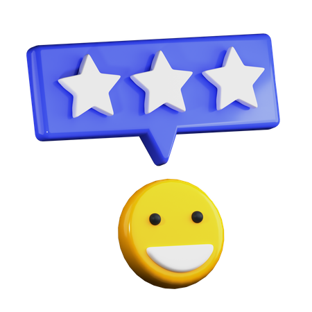 Three Star Rating  3D Illustration