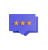 Three Star Review Chat Bubble