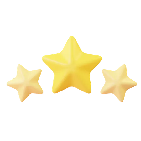 Three Stars  3D Icon