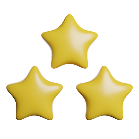 Three Stars  3D Icon