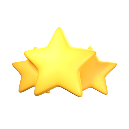 Three Stars 3D Illustration