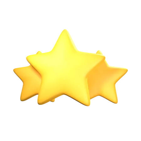 Three Stars  3D Illustration
