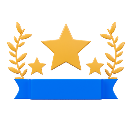 Three Stars Award  3D Icon