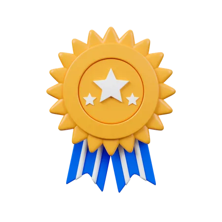 Three Stars Medal  3D Icon