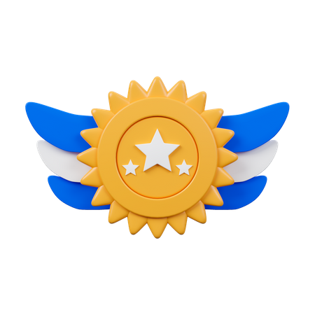 Three Stars Medal  3D Icon