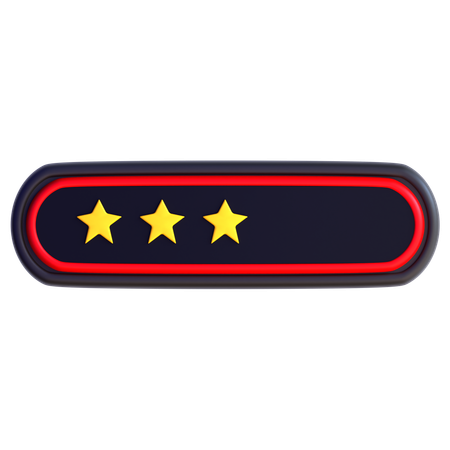 Three Stars Review  3D Icon