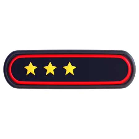 Three Stars Review  3D Icon