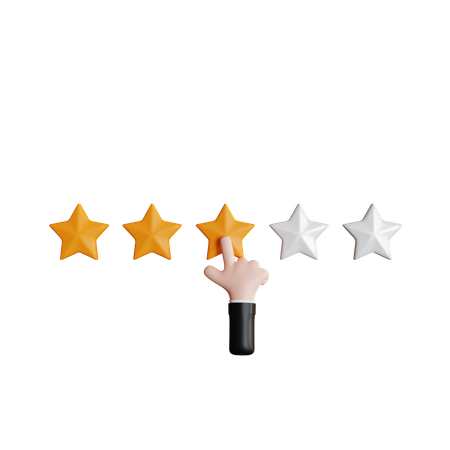 Three Stars Review  3D Icon