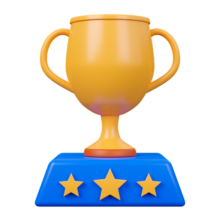 Three Stars Trophy  3D Icon