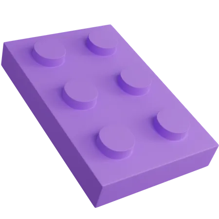 3 D Rendering Six Piece Of Lego Isolated 3D Icon
