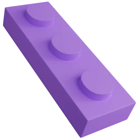 3 D Rendering Three Piece Of Lego Isolated 3D Icon
