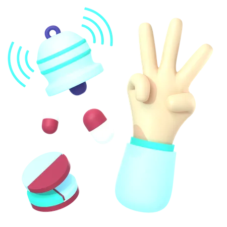 Three Time Medicine  3D Icon