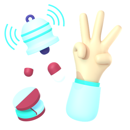 Three Time Medicine 3D Icon