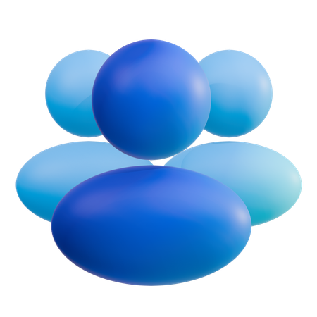 Three Users  3D Icon