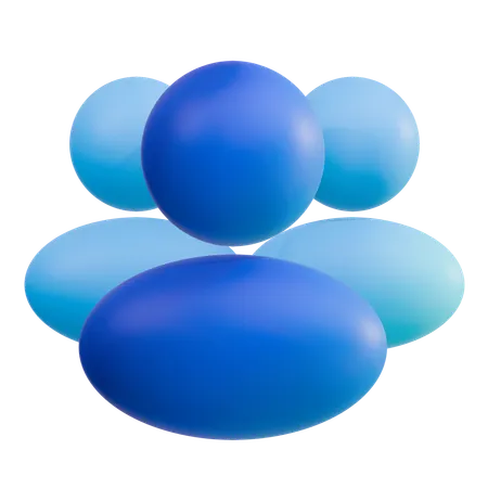 Three Users  3D Icon