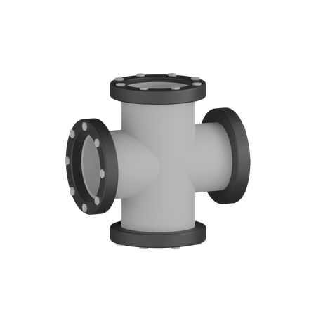 Three Way Pipe  3D Icon