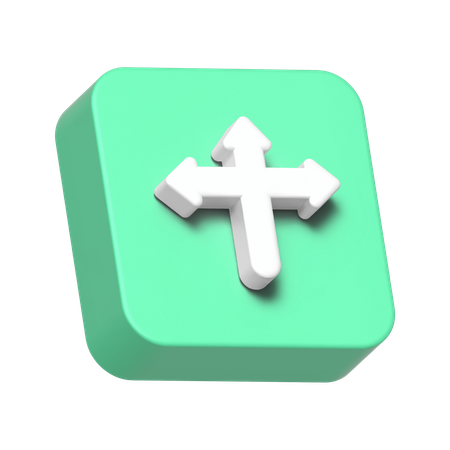 Three Ways Arrow  3D Icon