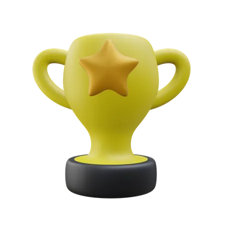 Trophy Education 3 D Icon Illustration With Transparent Background 3D Icon