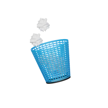 Throw The Trash In A Bin 3 D Icon 3D Icon