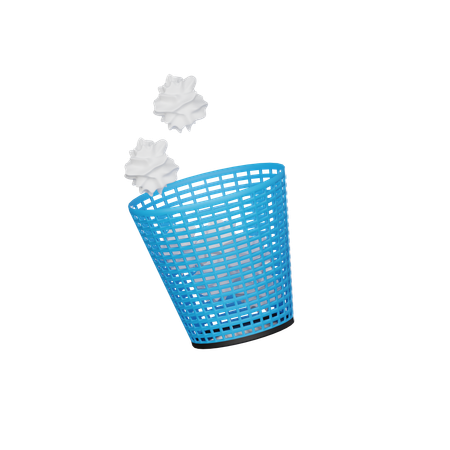 Throw the trash in a bin  3D Icon
