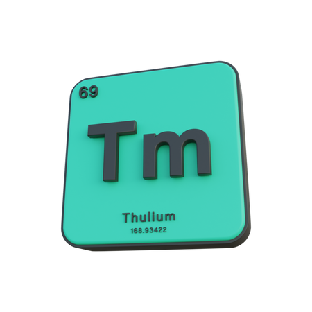 Thulium  3D Illustration