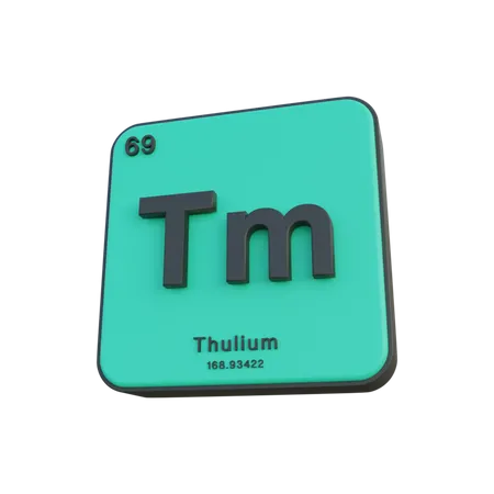 Thulium  3D Illustration