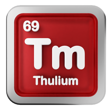 Thulium-Periodensystem  3D Icon