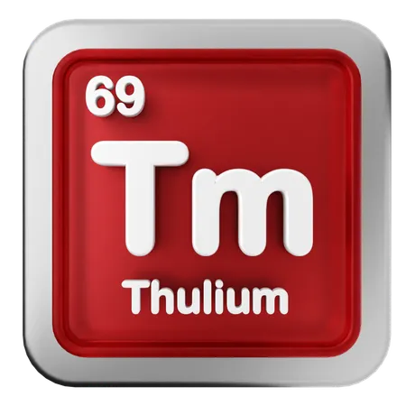 Thulium-Periodensystem  3D Icon