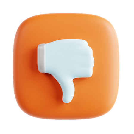 親指を下へ  3D Icon