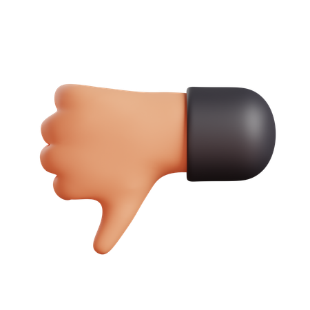 Thumb Down Hand Gesture  3D Icon