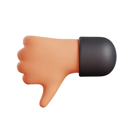 Thumb Down Hand Gesture  3D Icon