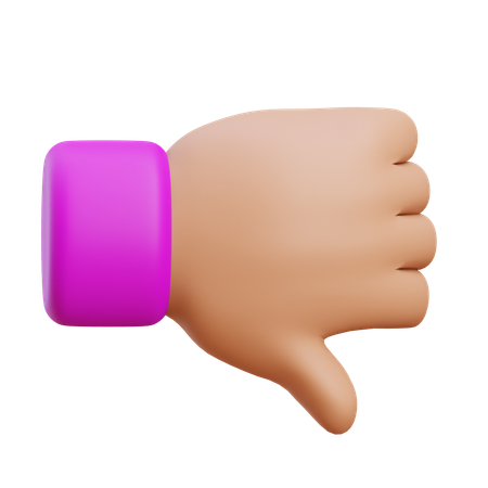 Thumb Down Hand Gesture  3D Icon