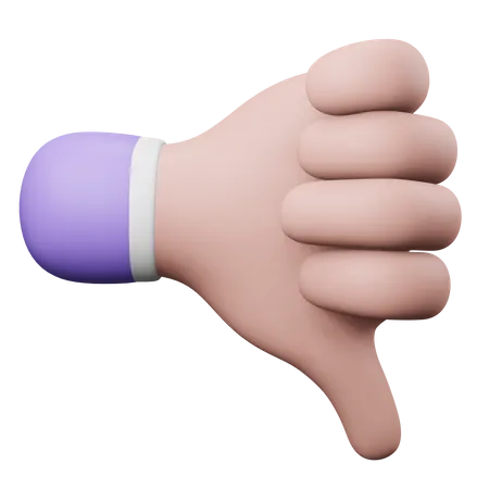Thumb Down Hand Gesture  3D Illustration
